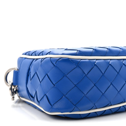 Bottega Veneta Calfskin Intrecciato Small Camera Bag Cobalt White 8 of 9