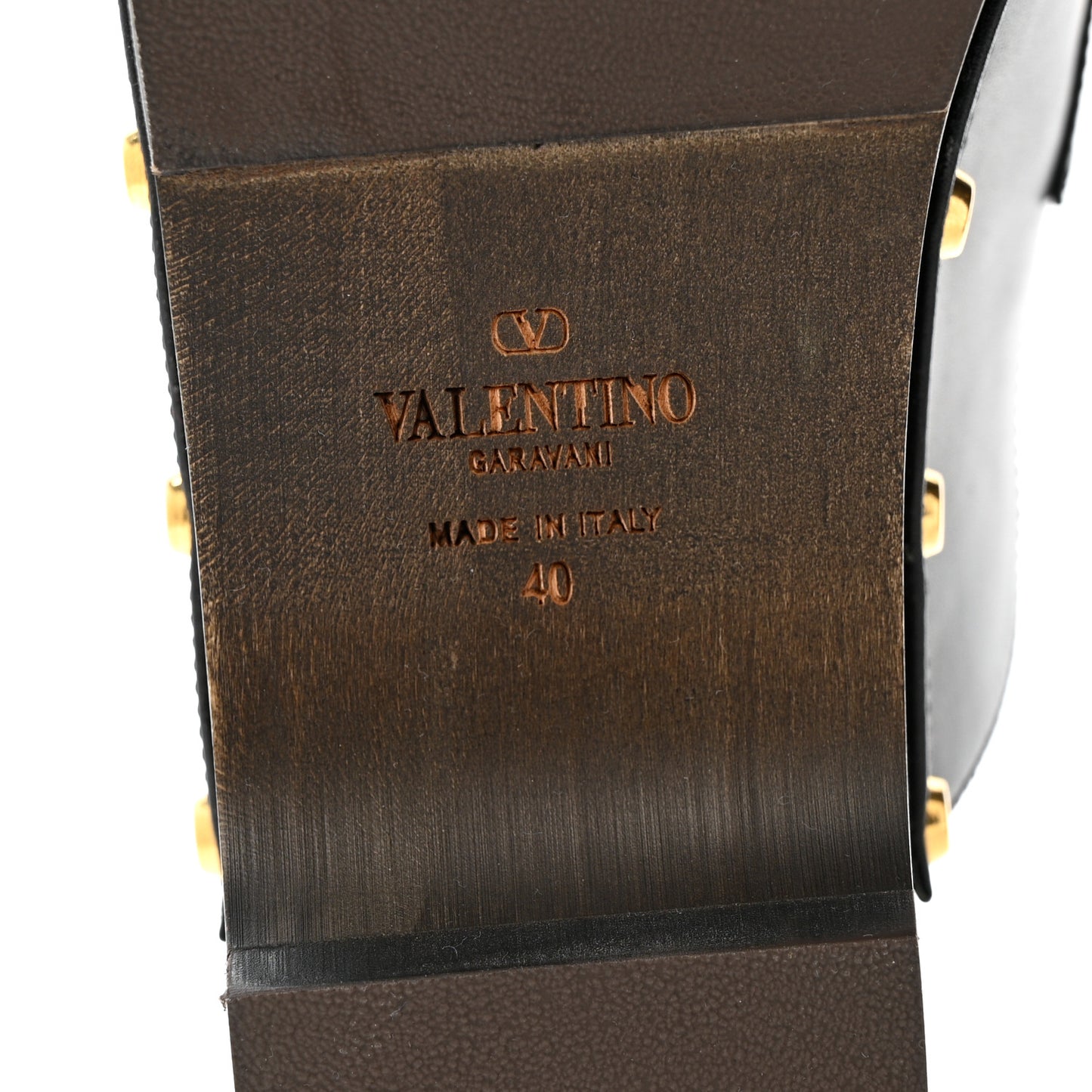 Calfskin Vlogo Signature Fringe 45mm Clogs 40 Black