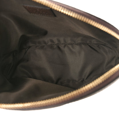 Gucci GG Supreme Monogram Textured Calfskin Web Large Ophidia Cosmetic Case Beige Ebony New Acero 5 of 8