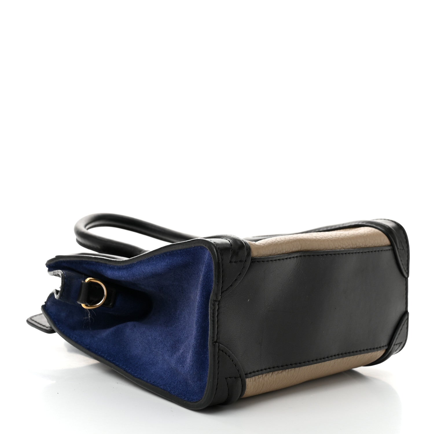 Celine Elephant Calfskin Suede Tri-color Nano Luggage Sand 4 of 13