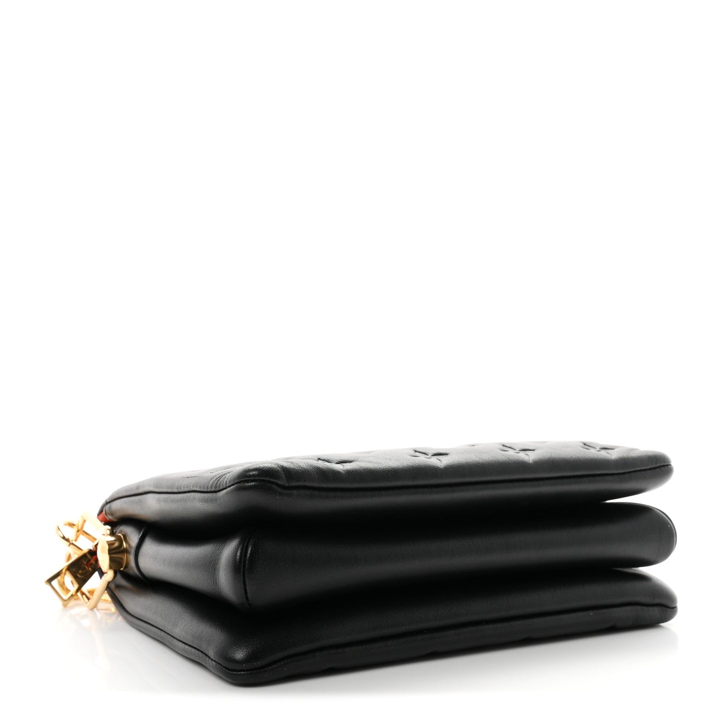 Lambskin Embossed Monogram Coussin BB Black