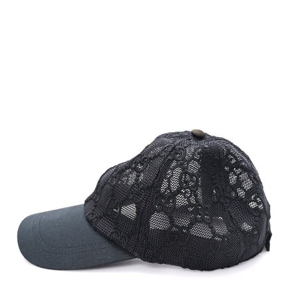 Gucci Mesh GG Monogram Shivali Baseball Hat M Black 6 of 10