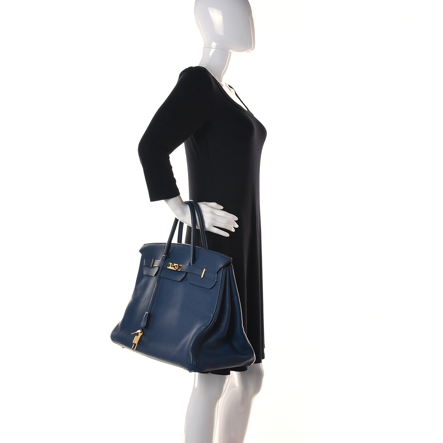 Hermes Togo Birkin 40 Bleu Saphir 2 of 18