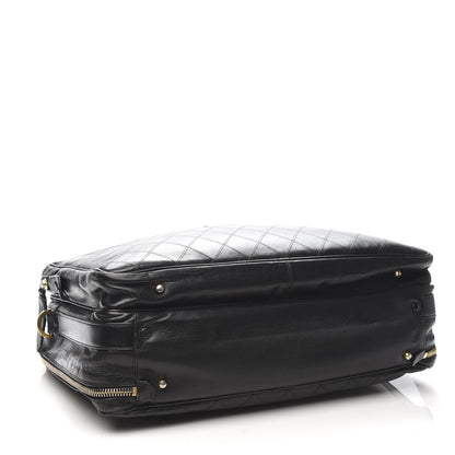 Chanel Lambskin Stitched Suitcase Travel Bag Black 4 of 16