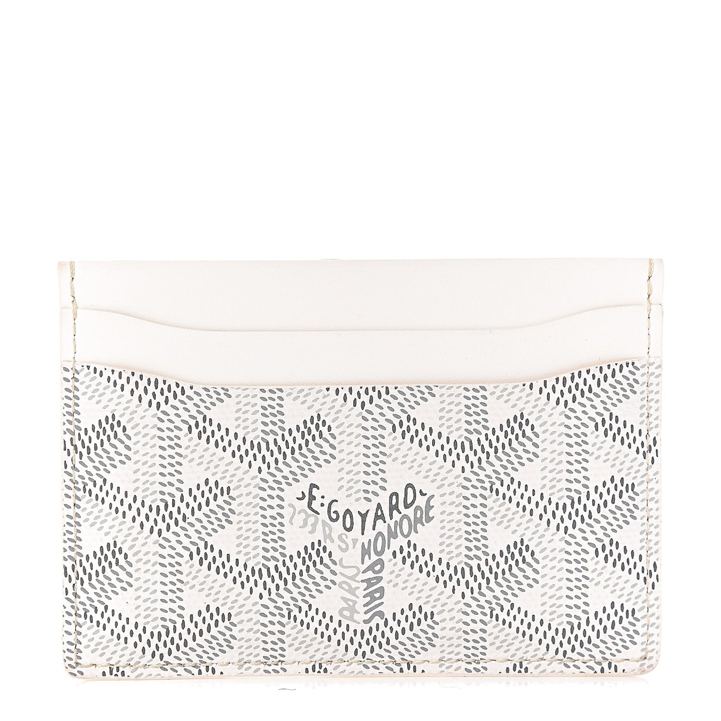 Goyardine Saint Sulpice Card Holder White