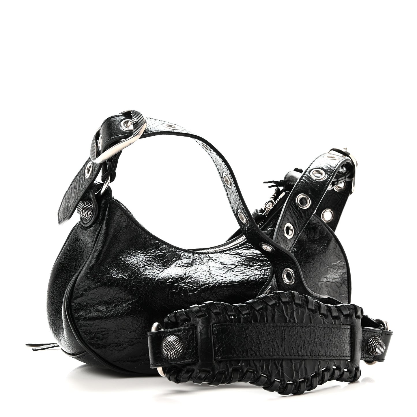 Agneau Arena Lunar New Year Graffiti Logo Le Cagole Shoulder Bag XS Black