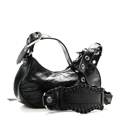 Balenciaga Agneau Arena Lunar New Year Graffiti Logo Le Cagole Shoulder Bag XS Black 4 of 11