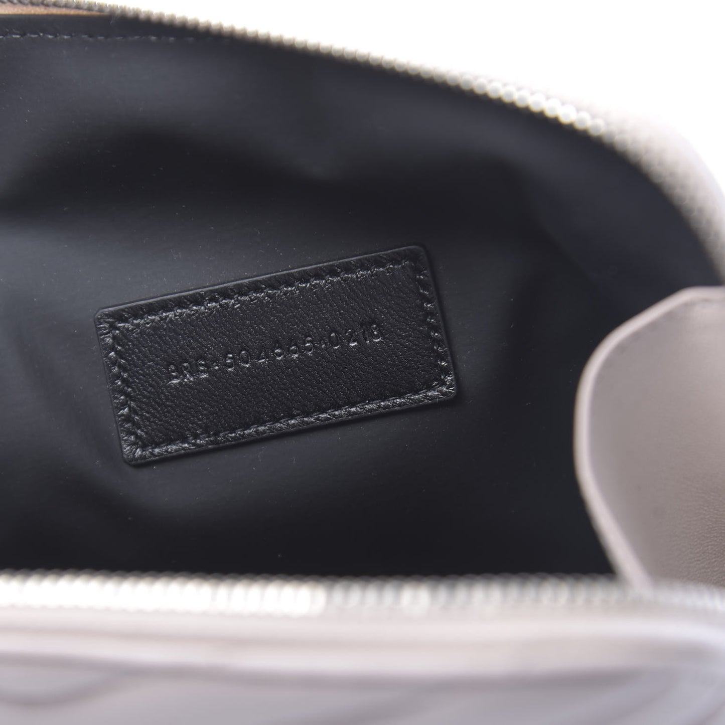 Lambskin Matelasse Cosmetic Case Ivory