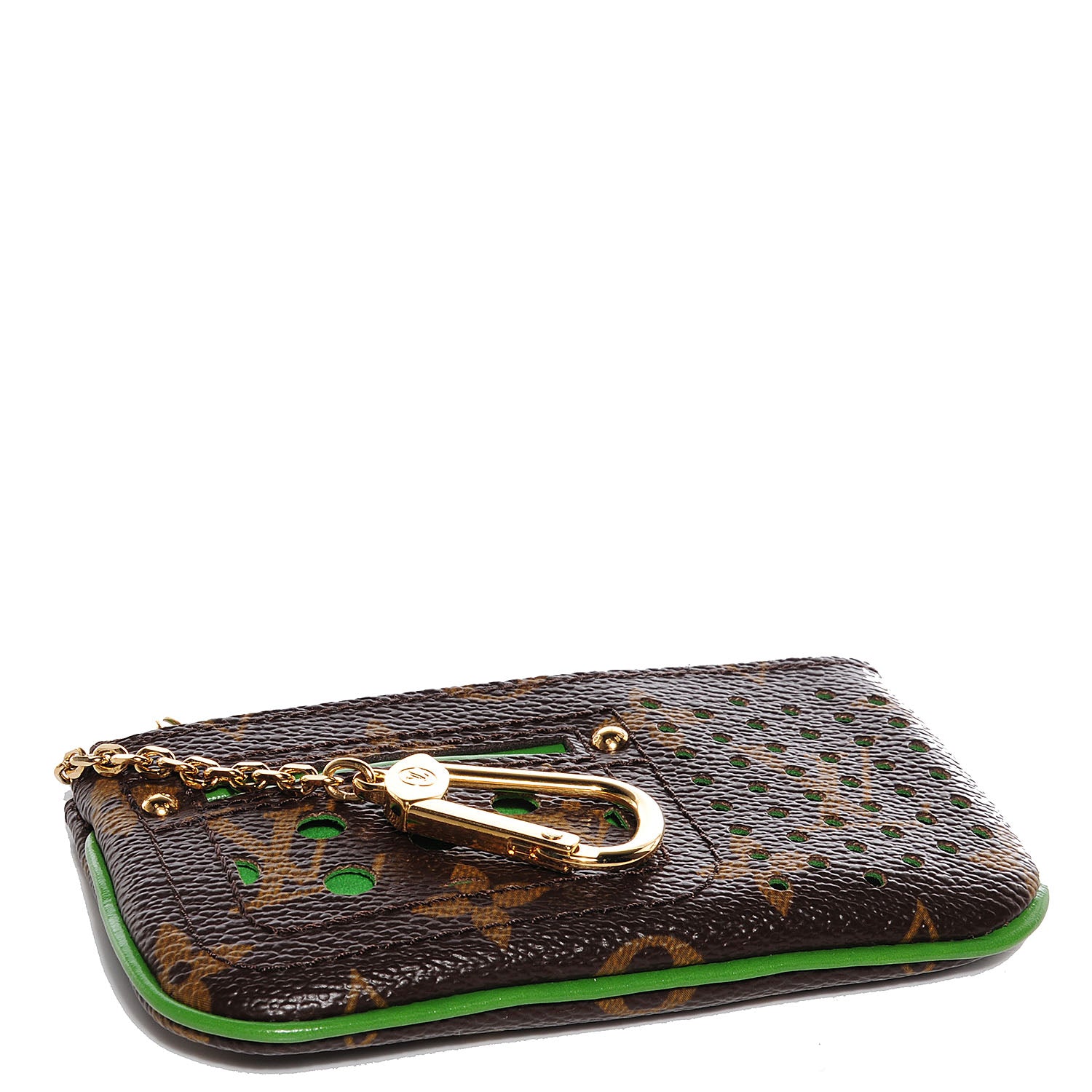 Louis Vuitton Monogram Perforated Key Pouch Green 4 of 8