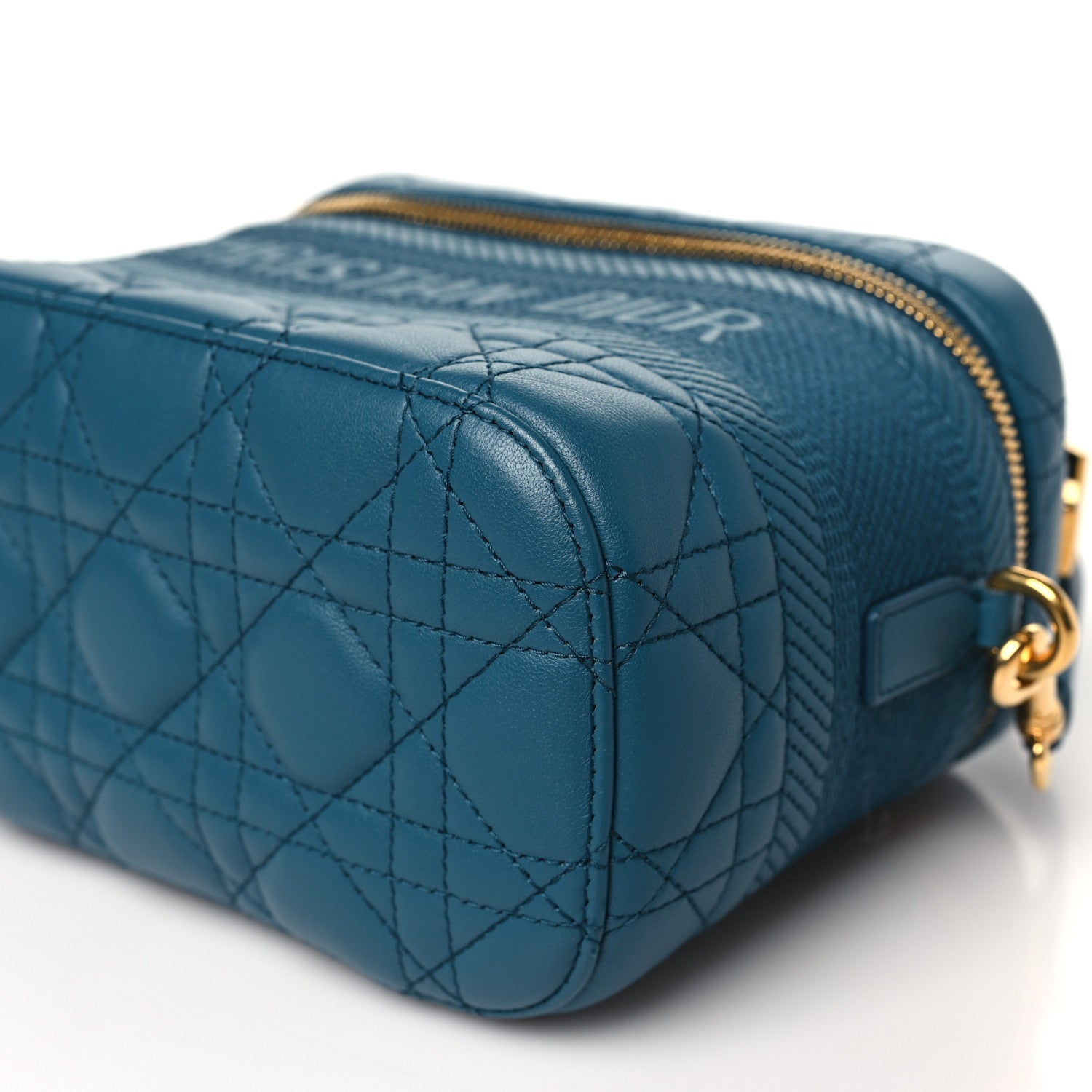 Christian Dior Lambskin Cannage Small Diortravel Vanity Case Deep Ocean 10 of 11