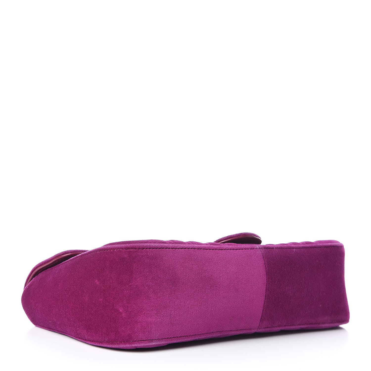 Gucci Velvet Matelasse Small GG Marmont Shoulder Bag Fuchsia Violet Cyclamen 4 of 12