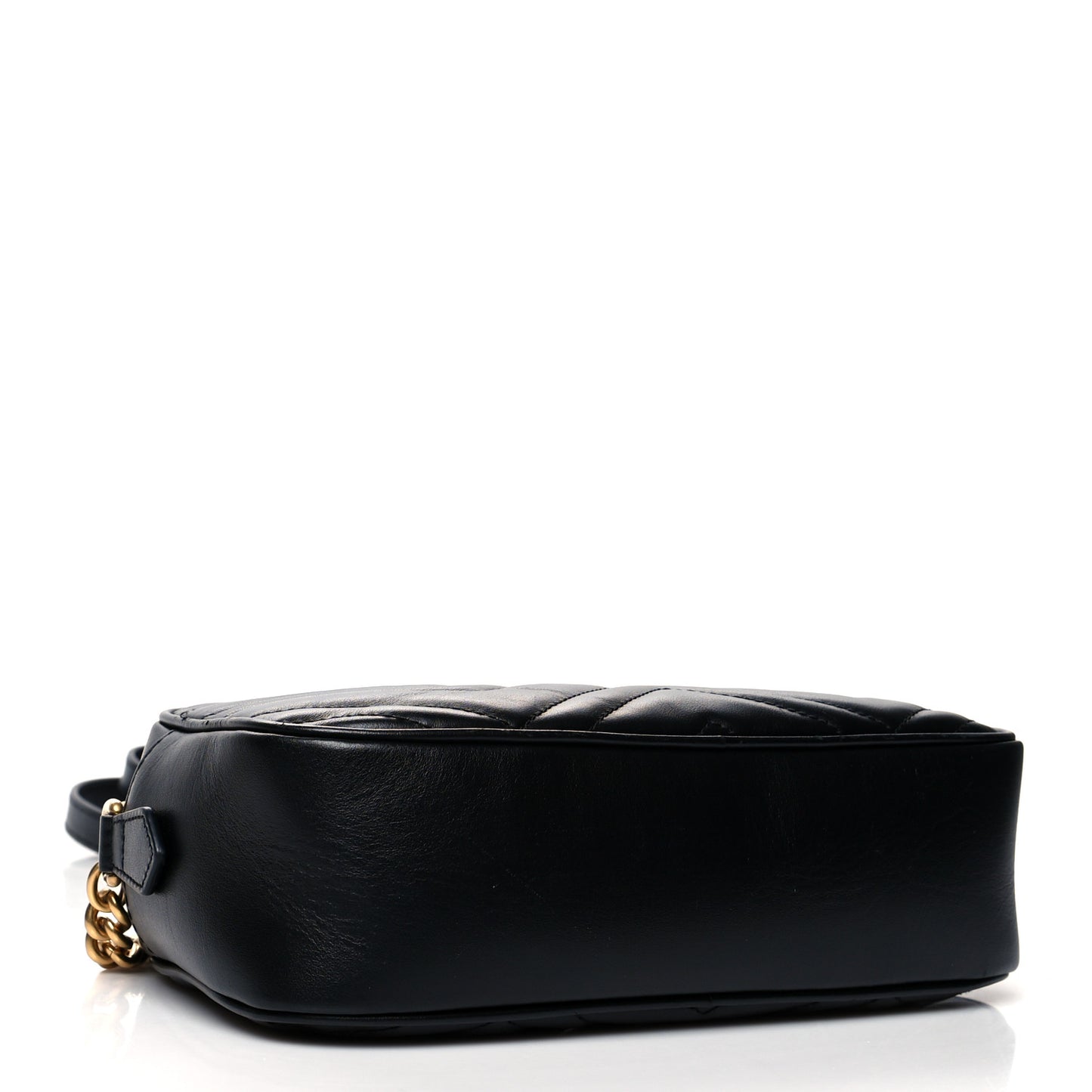 Calfskin Matelasse Small GG Marmont Chain Shoulder Bag Black