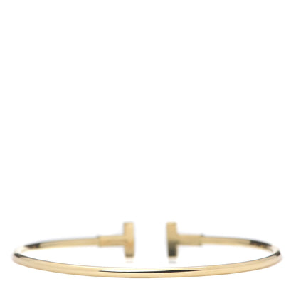 Tiffany 18K Yellow Gold T Wire Bracelet 3 of 4