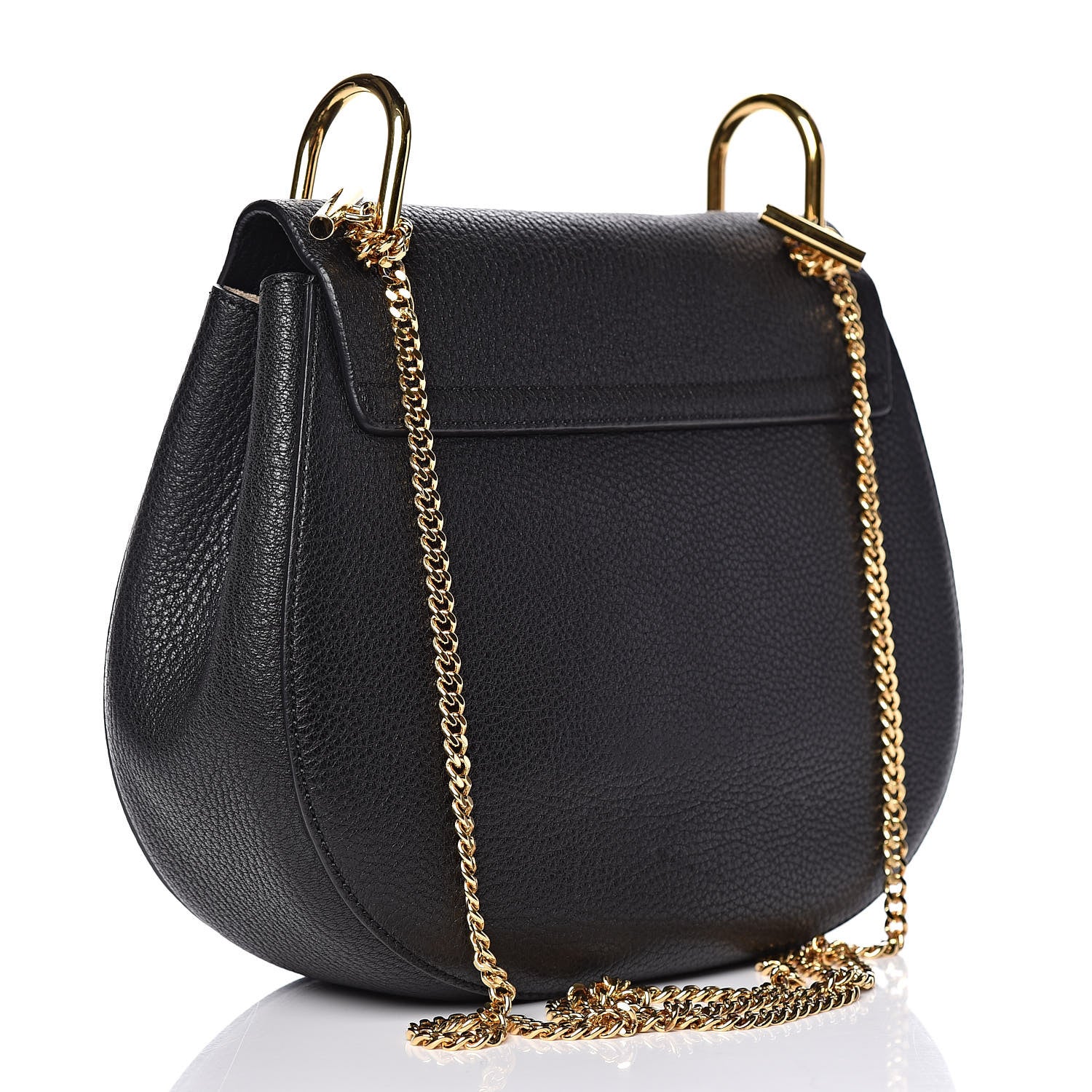 Chloe Grained Lambskin Drew Shoulder Bag Black 3 of 9