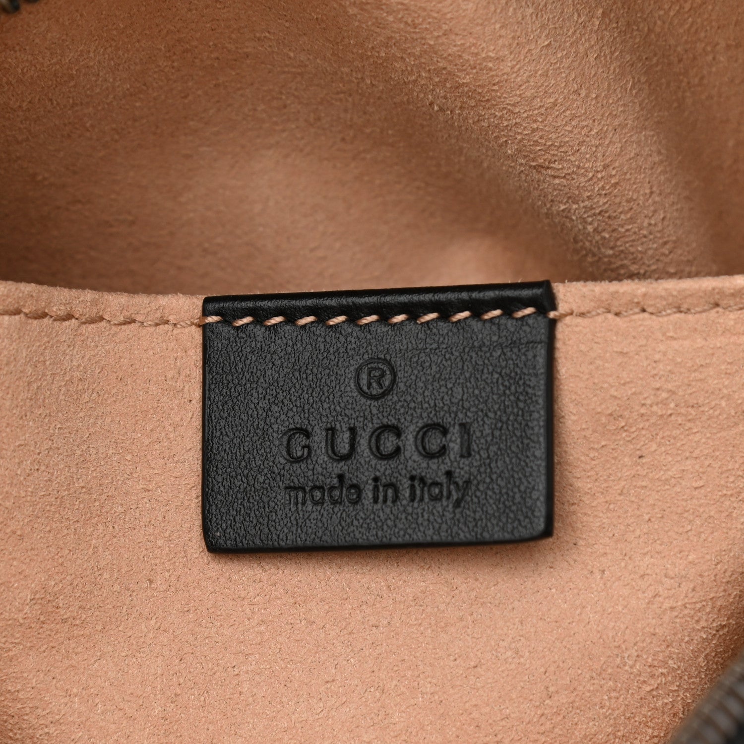 Gucci Calfskin Matelasse Mini GG Marmont Chain Shoulder Bag Black 6 of 10
