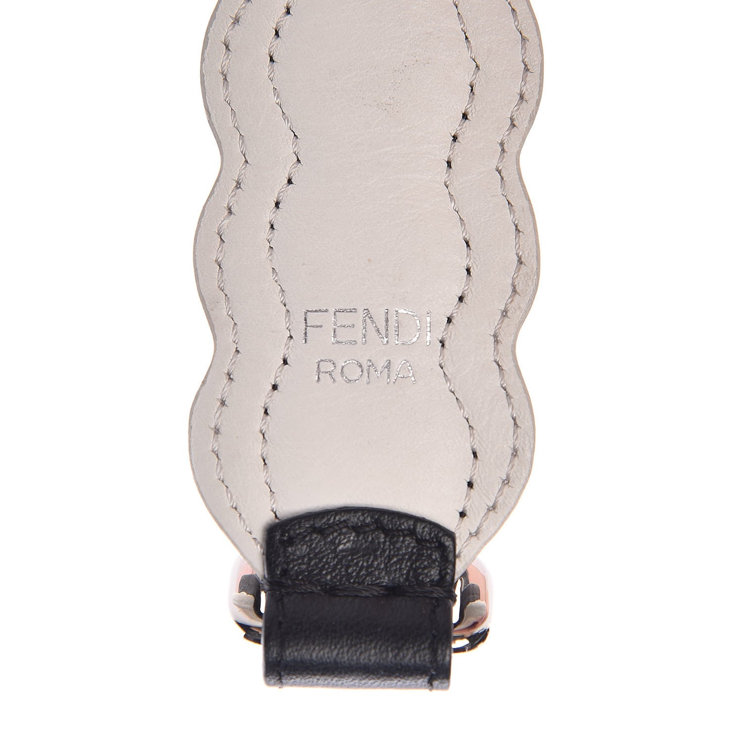 Fendi Calfskin Studded Mini Strap You Black Gold Silver 3 of 5