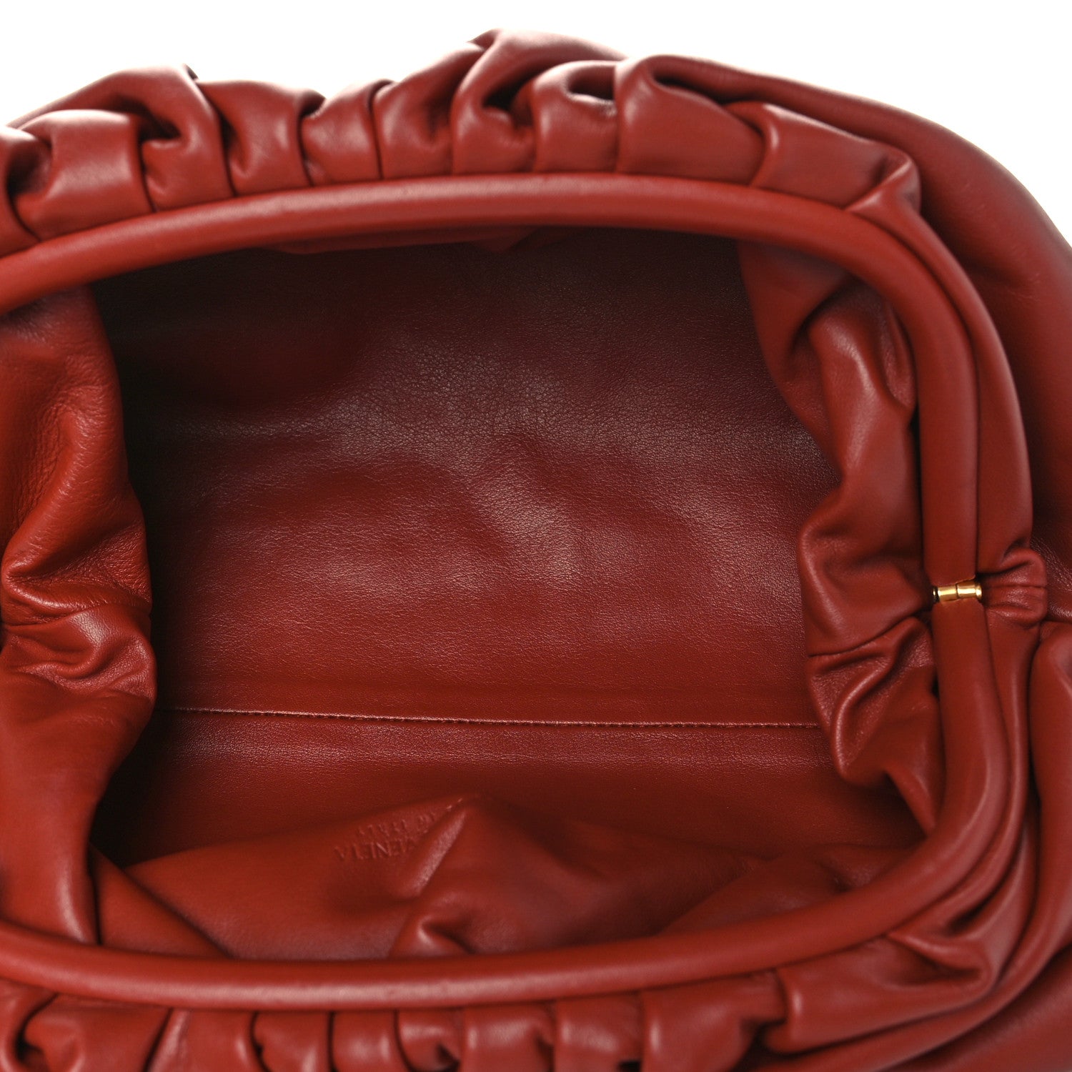Bottega Veneta Smooth Butter Calf The Pouch Oversized Clutch Rust 5 of 9