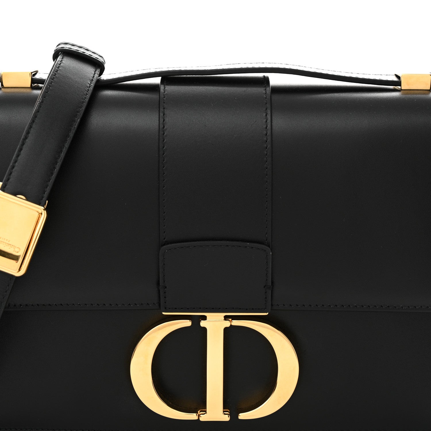 Christian Dior Box Calfskin 30 Montaigne Flap Bag Black 7 of 14