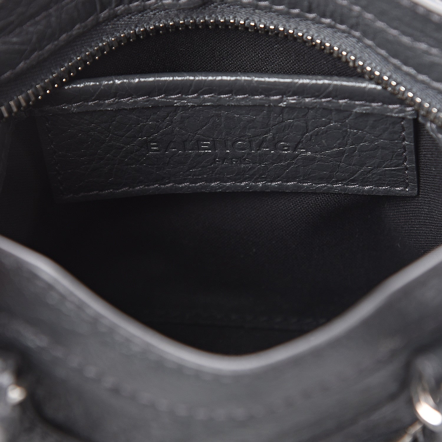 Balenciaga Agneau Classic Silver Hardware Nano City Gris Fossile 5 of 7