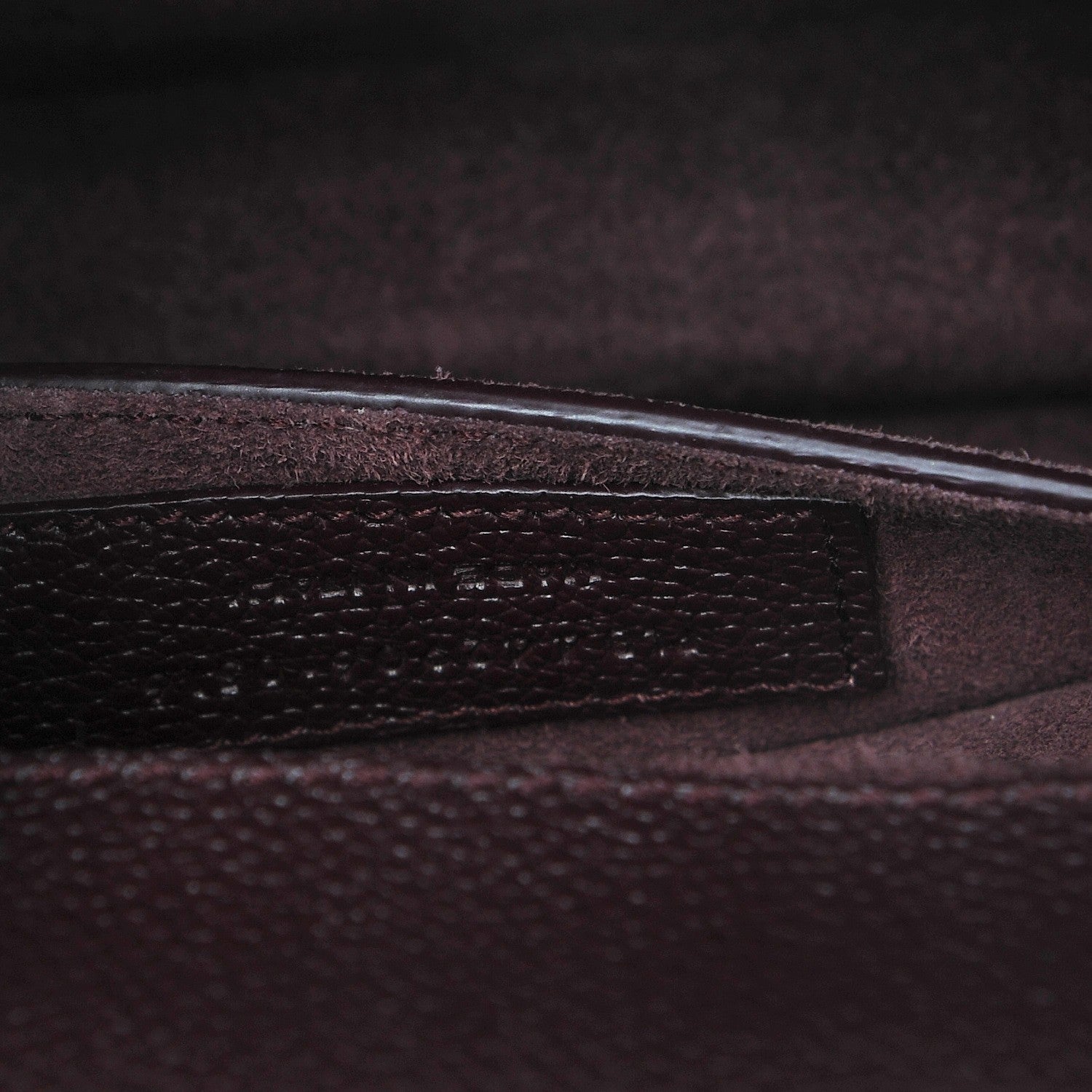 Saint Laurent Grained Calfskin Medium Monogram Sunset Bordeaux 7 of 7