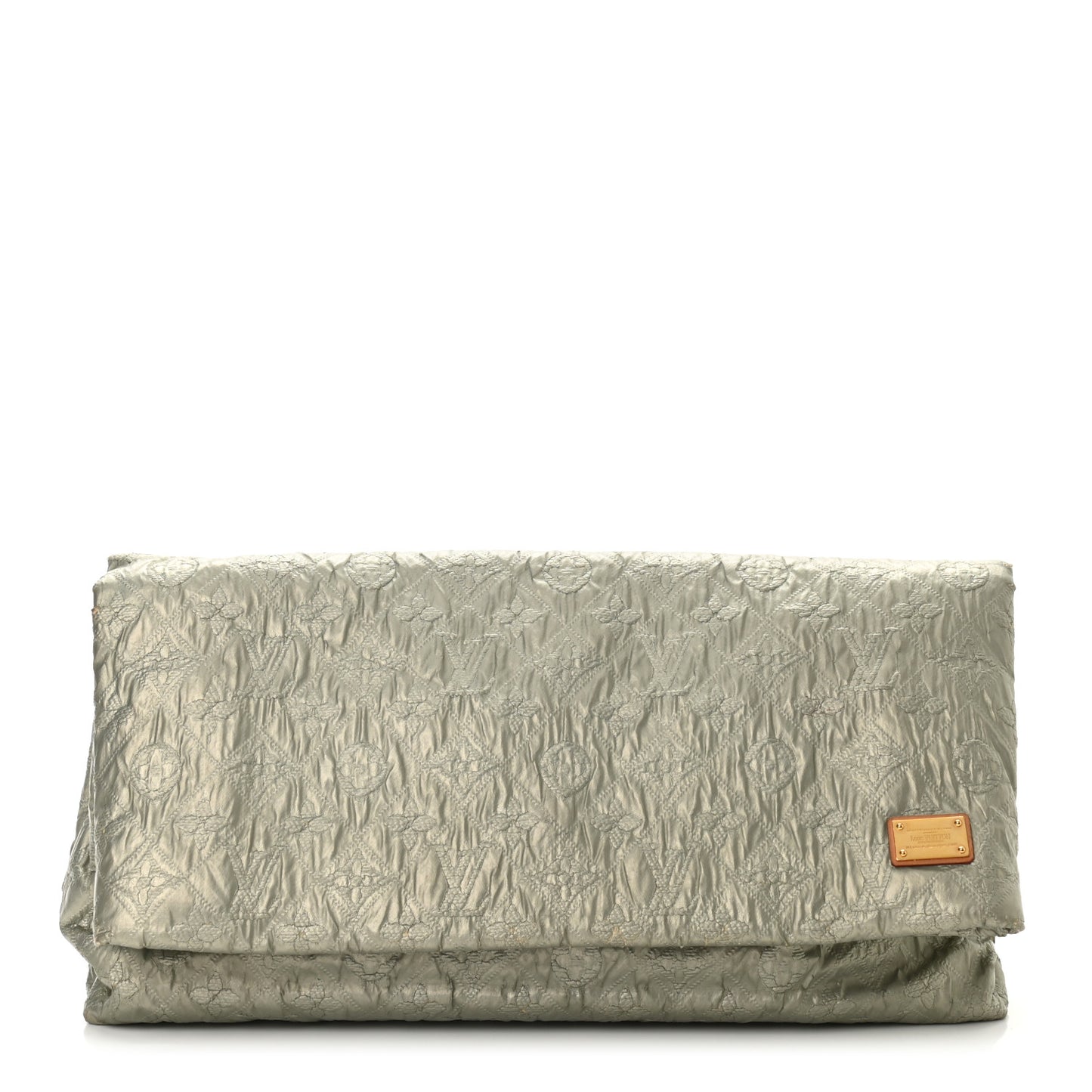 Jacquard Quilted Monogram Limelight Clutch GM Perle