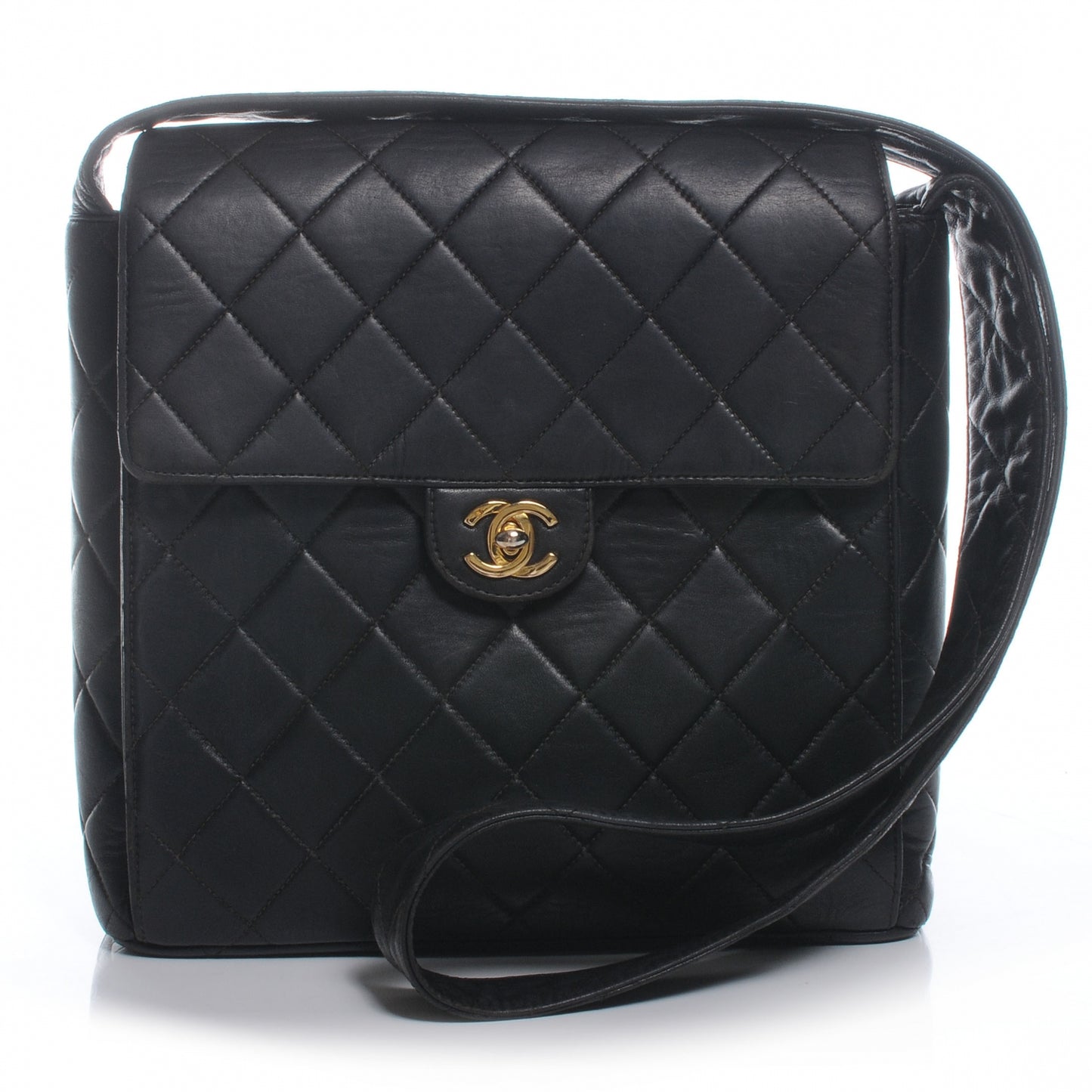 Lambskin Shoulder Bag Black
