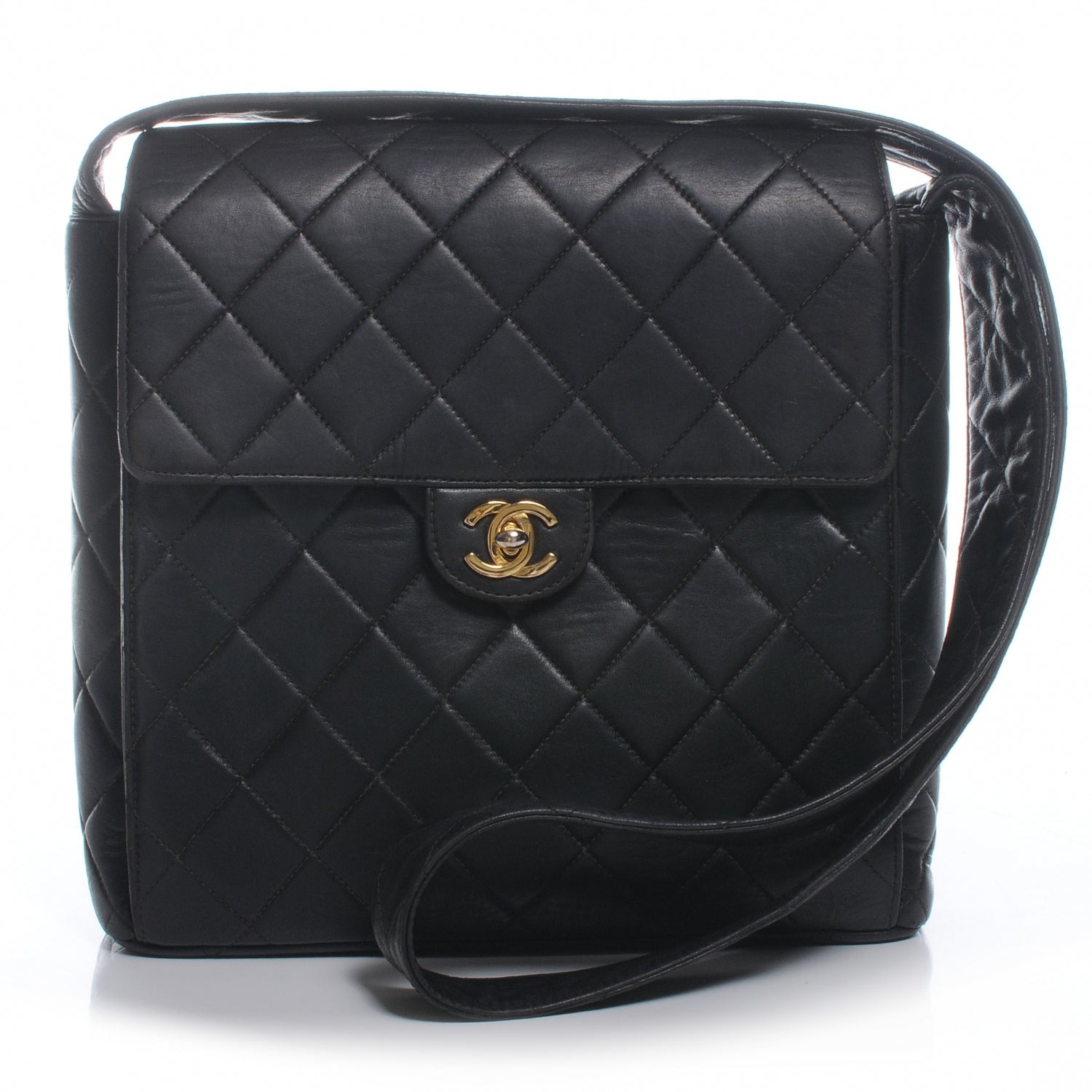 Chanel Lambskin Shoulder Bag Black 1 of 7