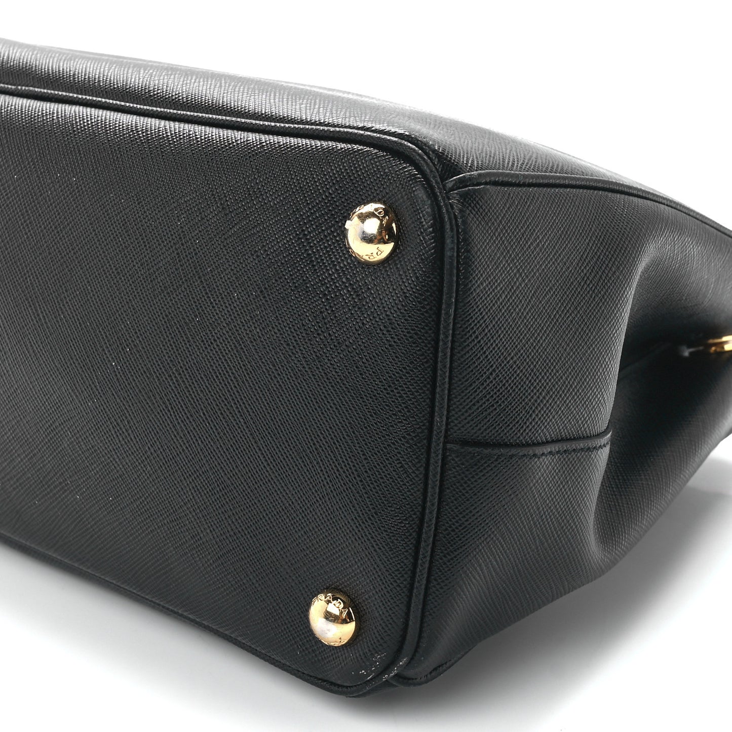 Saffiano Small Galleria Double Zip Tote Black