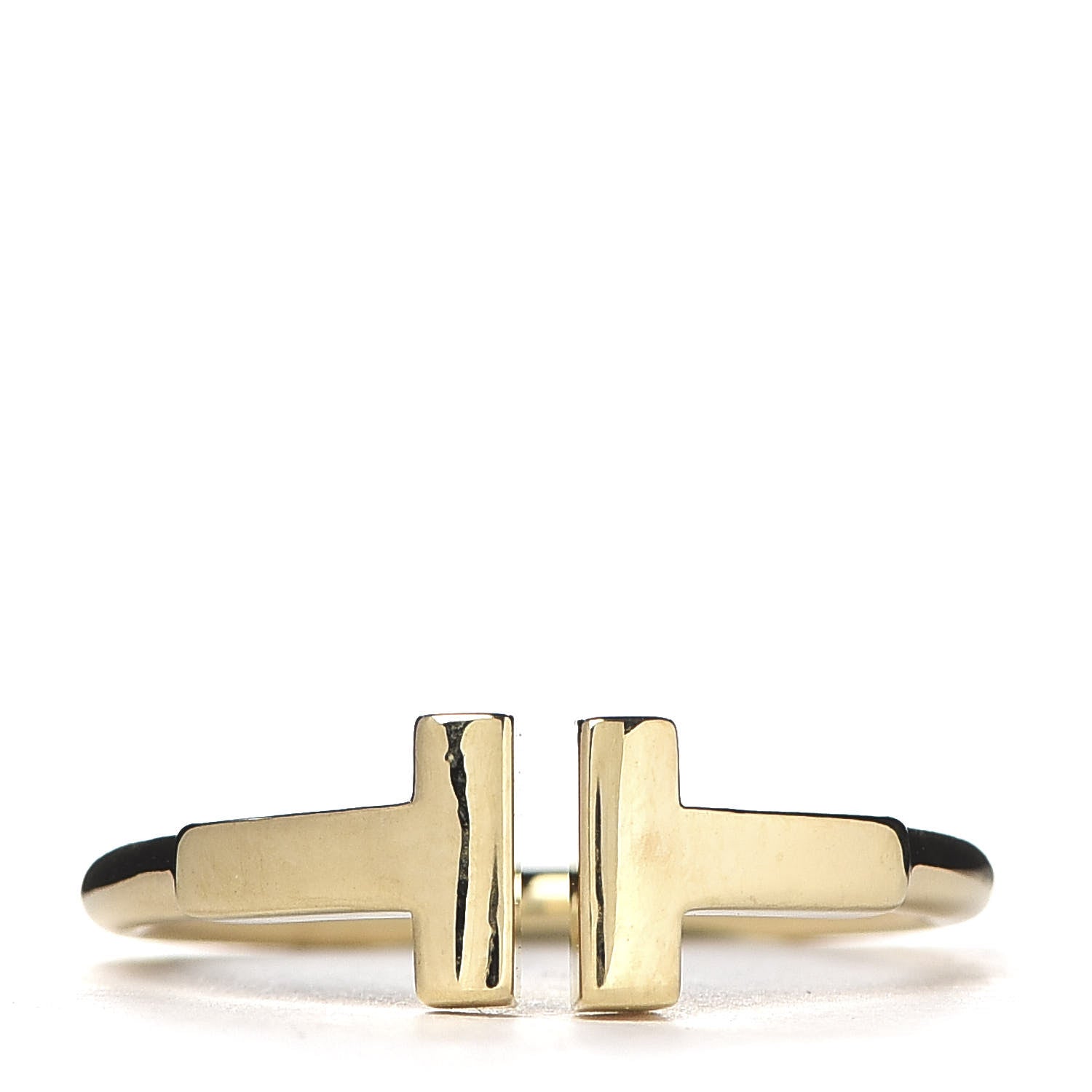 Tiffany 18K Yellow Gold T Wire Ring 46 3.75 1 of 5