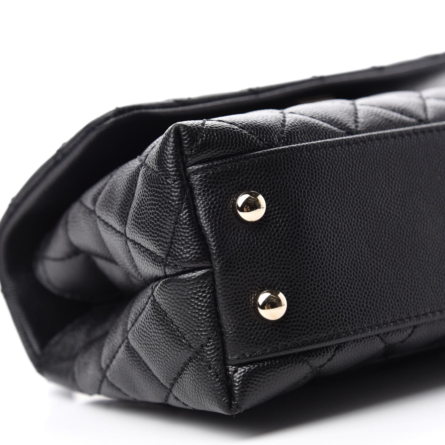 Chanel Caviar Lizard Embossed Quilted Mini Coco Handle Flap Black 6 of 11