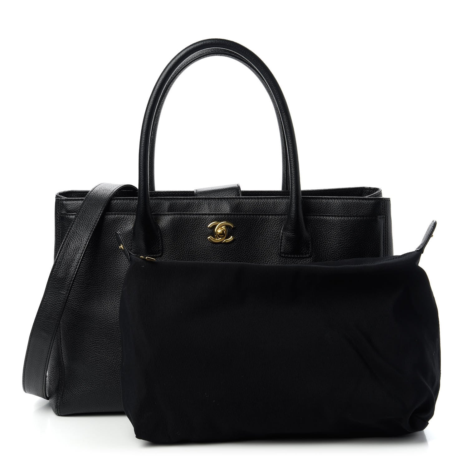 Chanel Calfskin Cerf Executive Shopper Tote Black 11 of 11