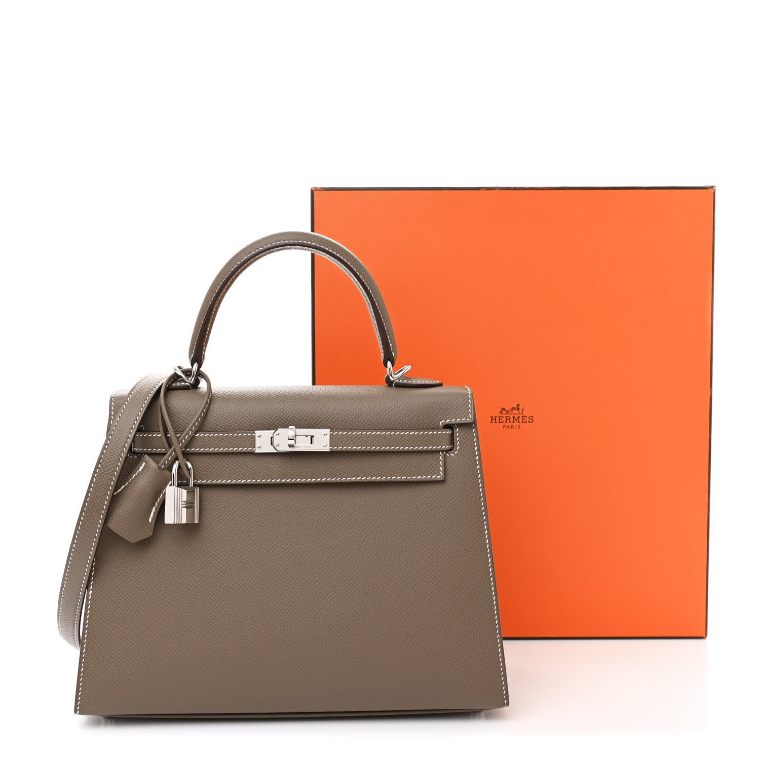 Hermes Epsom Kelly Sellier 25 Etoupe 15 of 15