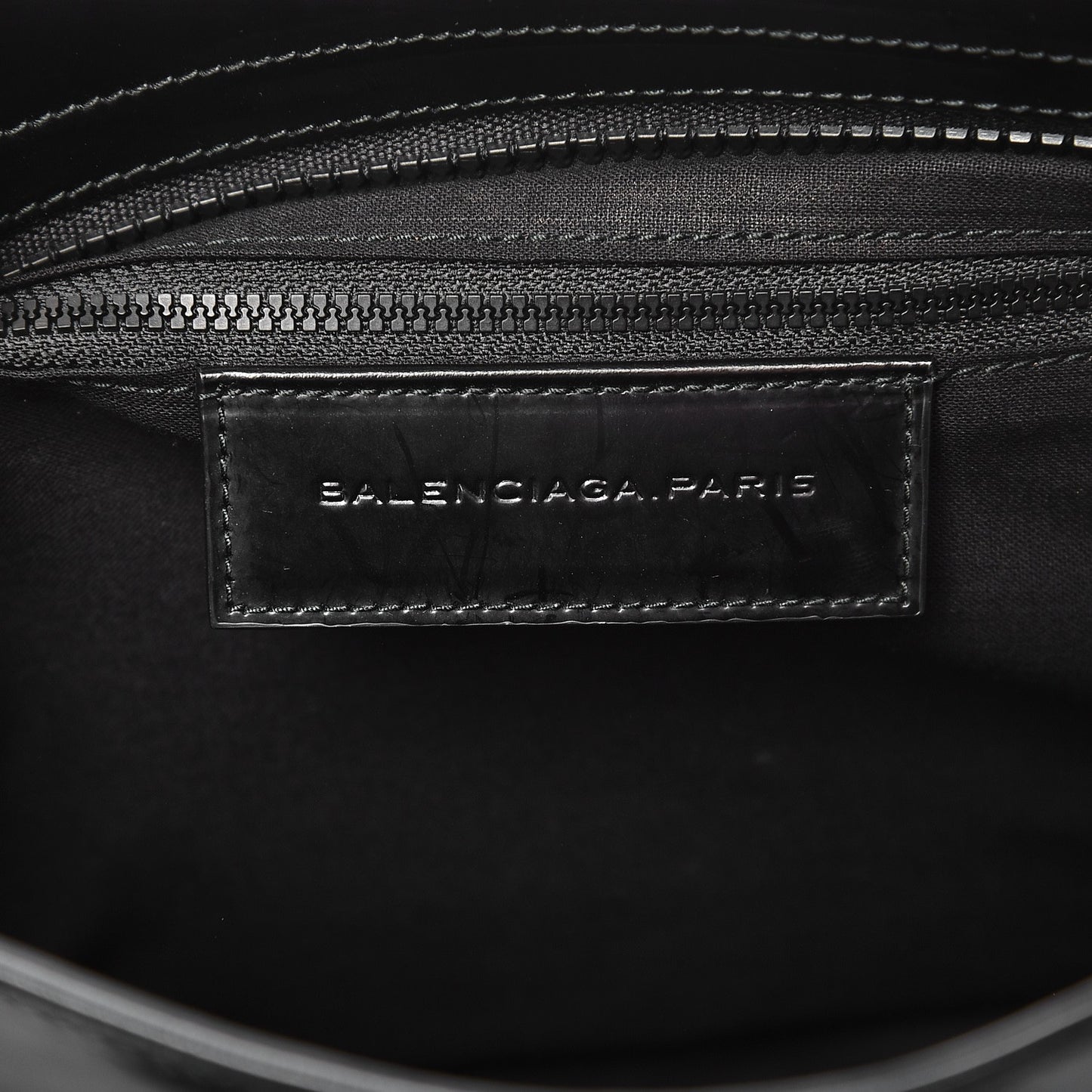 Glazed Calfskin Classic Hardware City Black
