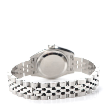 Rolex Stainless Steel 18K White Gold Mother of Pearl 26mm Oyster Perpetual Datejust Watch Roman 179174 3 of 6