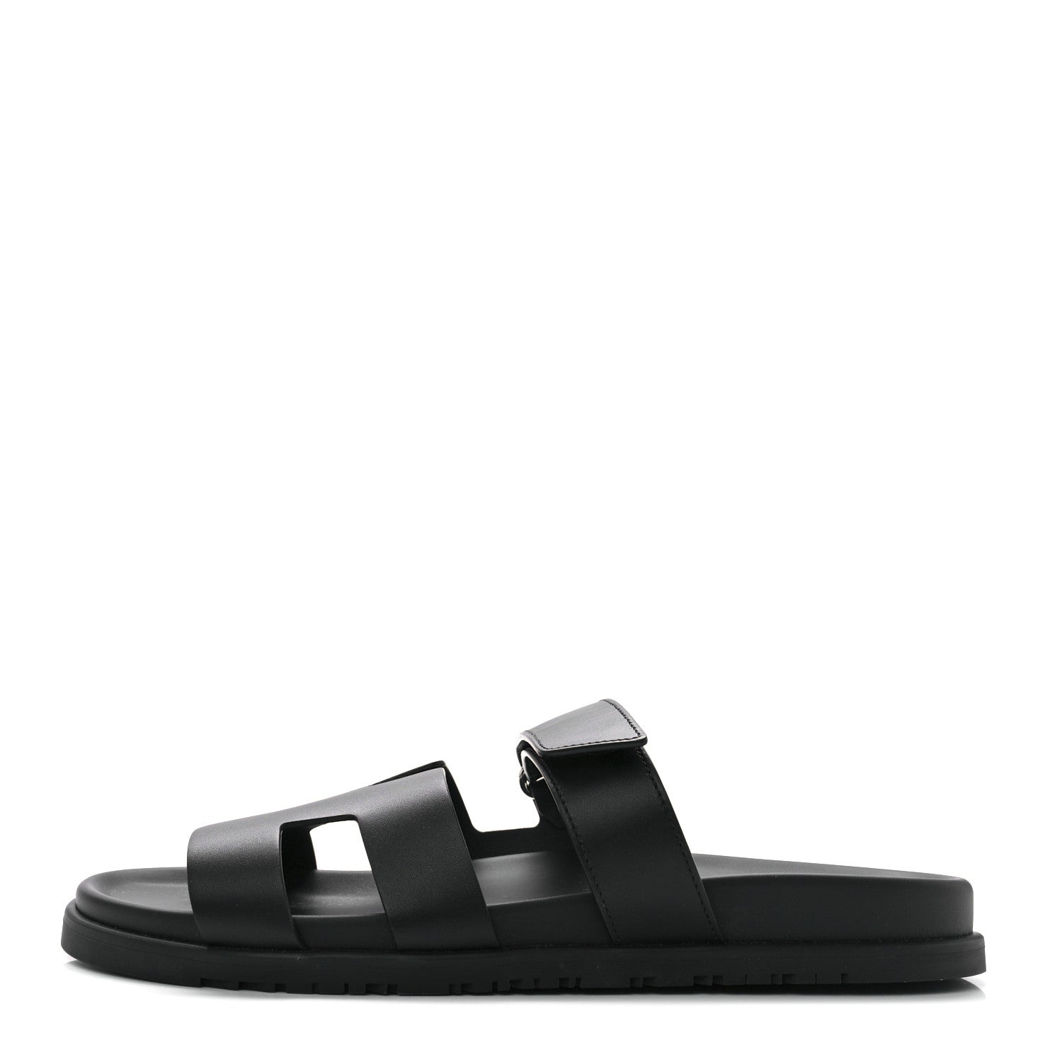 Hermes Calfskin Womens Chypre Sandals 42 Black 1 of 8
