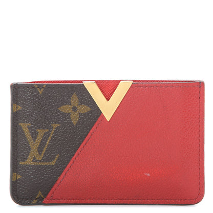 Louis Vuitton Calfskin Monogram Kimono Tote Card Holder Cherry 1 of 10