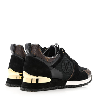 Louis Vuitton Suede Monogram Run Away Sneakers 38 Black 4 of 9