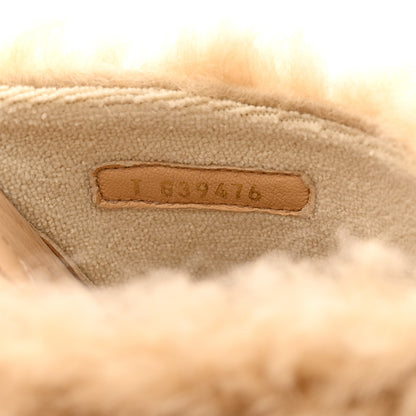 Chanel Shearling Lambskin Clogs 36 Beige 6 of 9