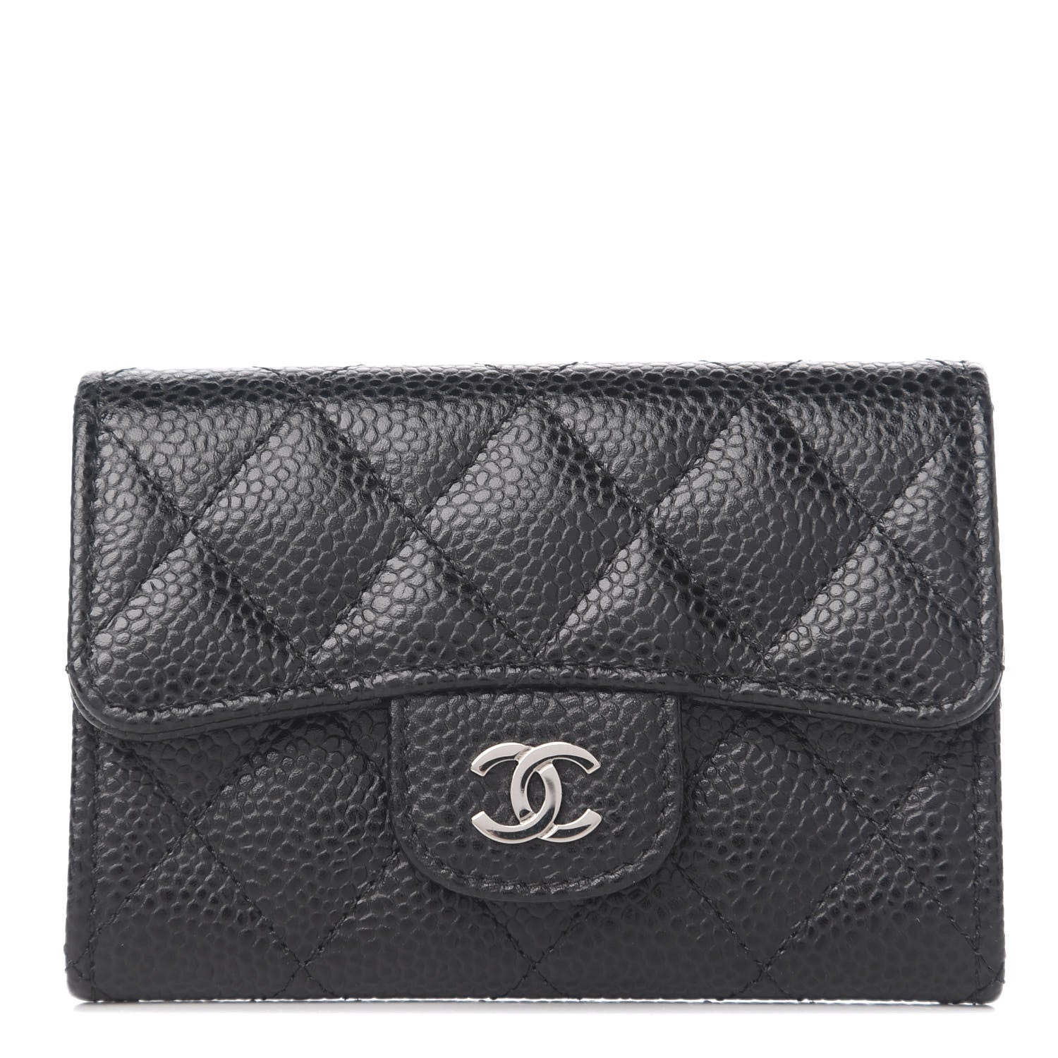 Chanel Caviar Quilted Flap Card Holder Black 1 of 8