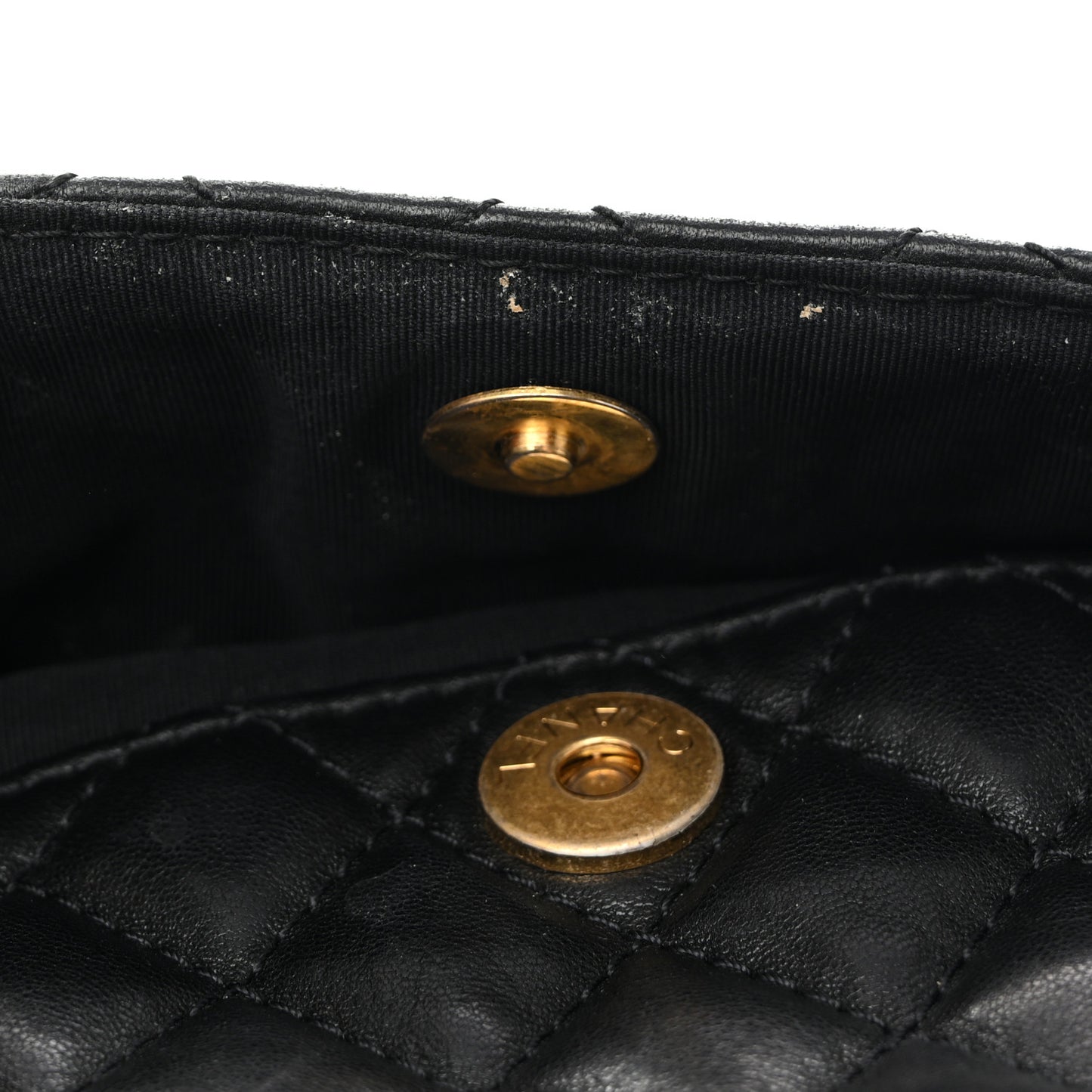 Lambskin Quilted Large Fluffy CC Shopping Tote Black