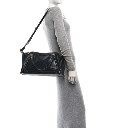 Chloe Natural Shiny Calfskin Large Paraty 24 Bag Black 2 of 8