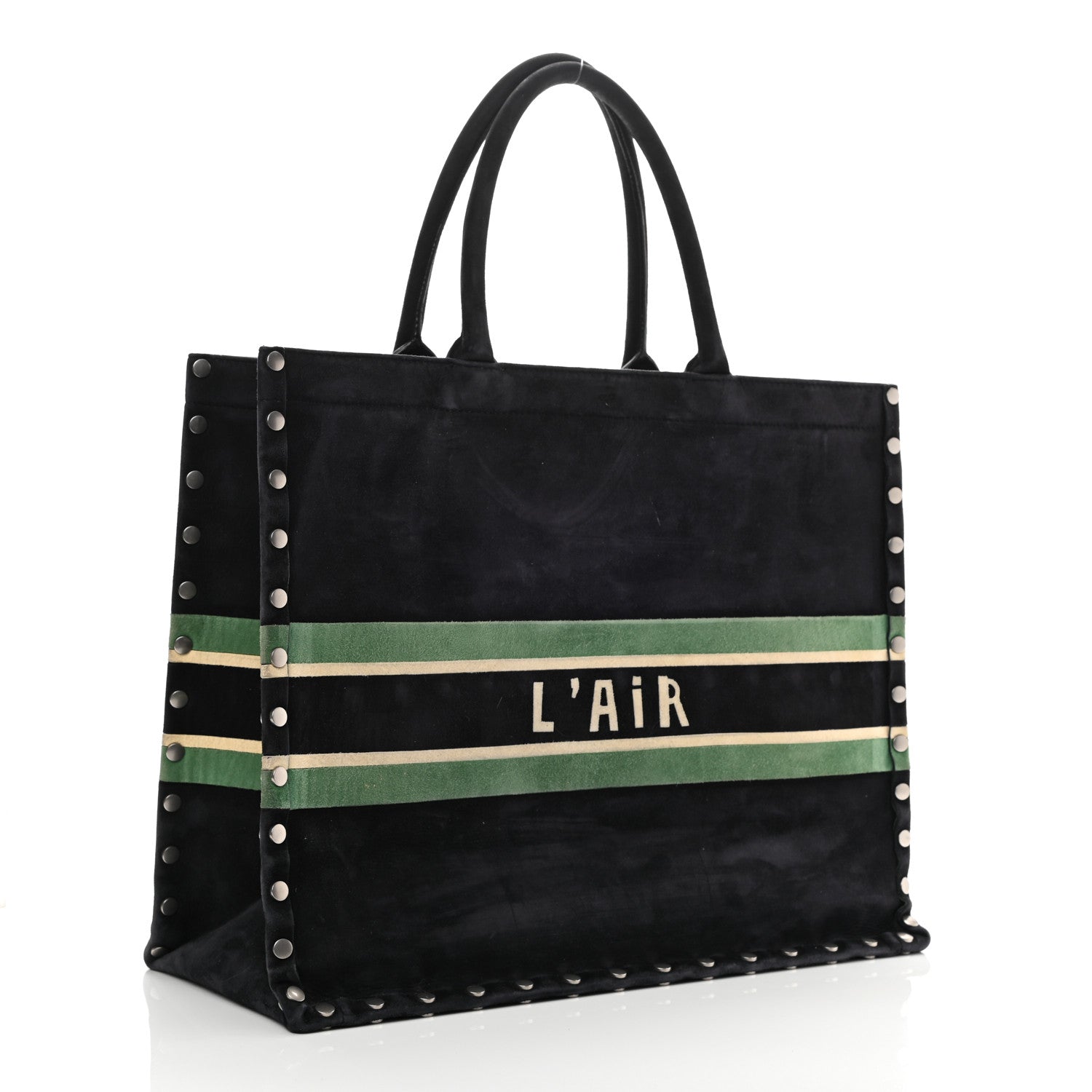 Christian Dior Suede Large L'Air Book Tote Black 3 of 10