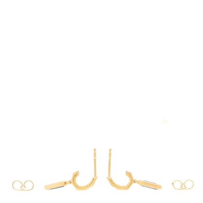 David Yurman 18K Yellow Gold Blue Topaz Novella Hoop Drop Earrings 3 of 5