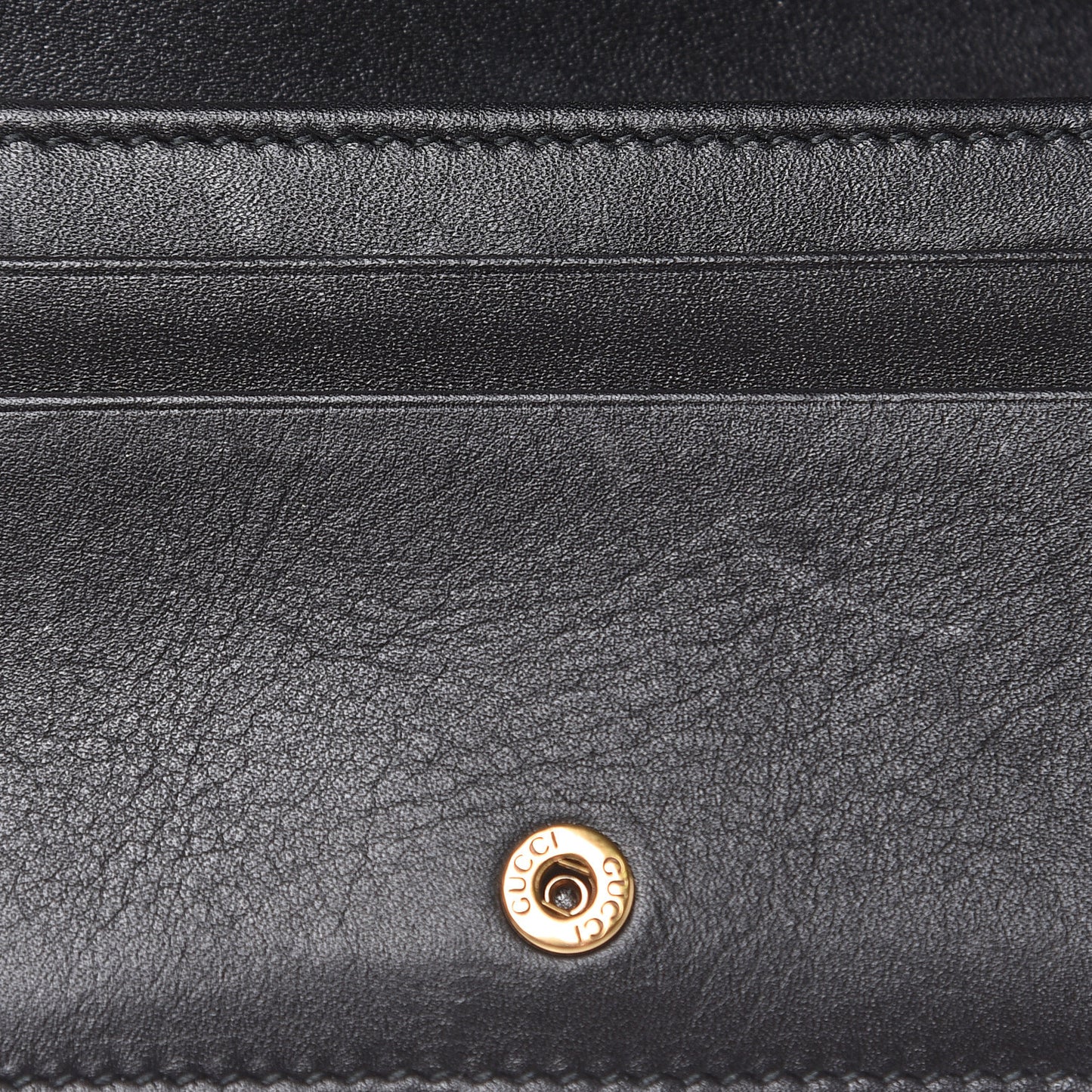Calfskin Matelasse GG Marmont Card Case Wallet Black