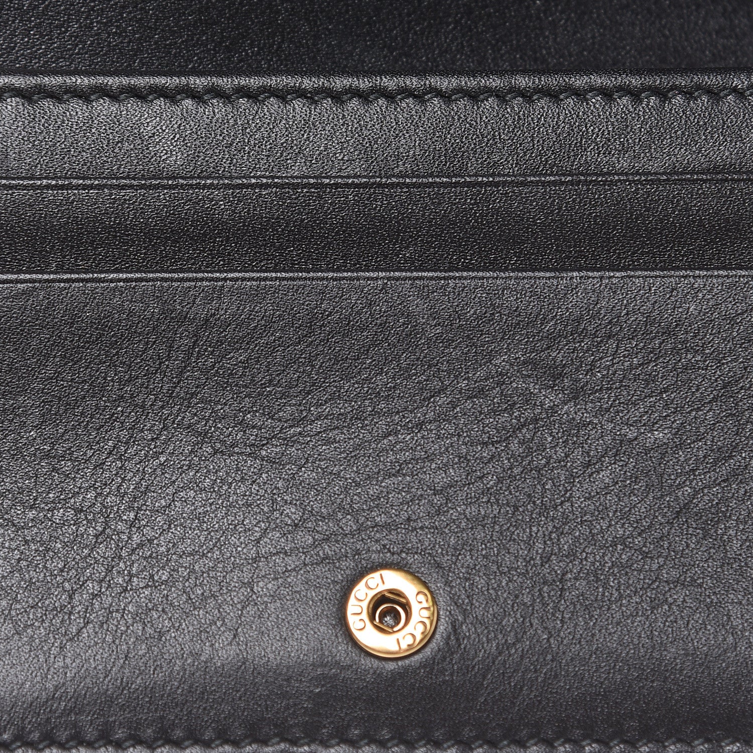 Gucci Calfskin Matelasse GG Marmont Card Case Wallet Black 7 of 8