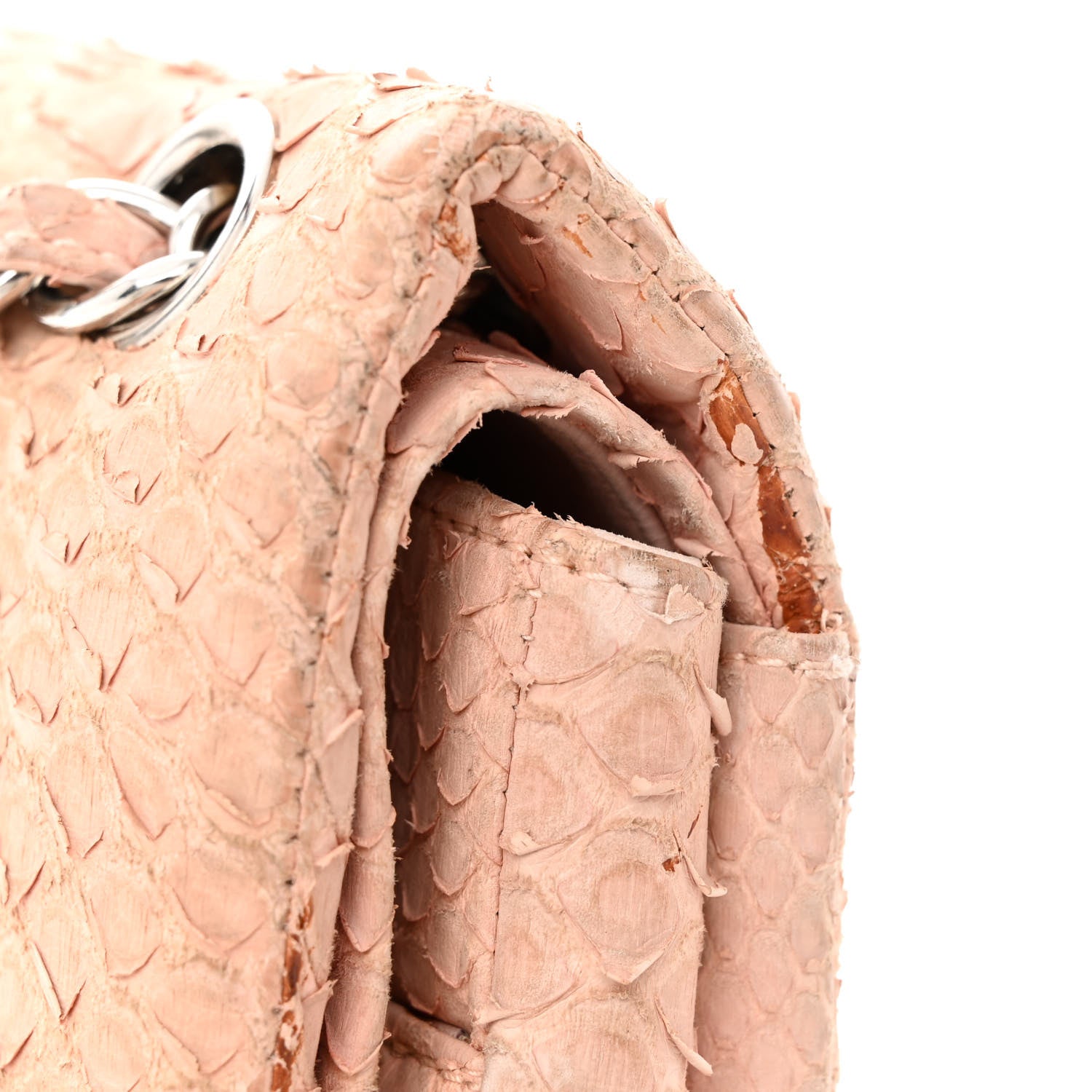 Chanel Snakeskin Maxi Double Flap Pink 18 of 18