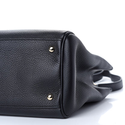 Gucci Pebbled Calfskin Medium Bamboo Shopper Tote Black 10 of 10