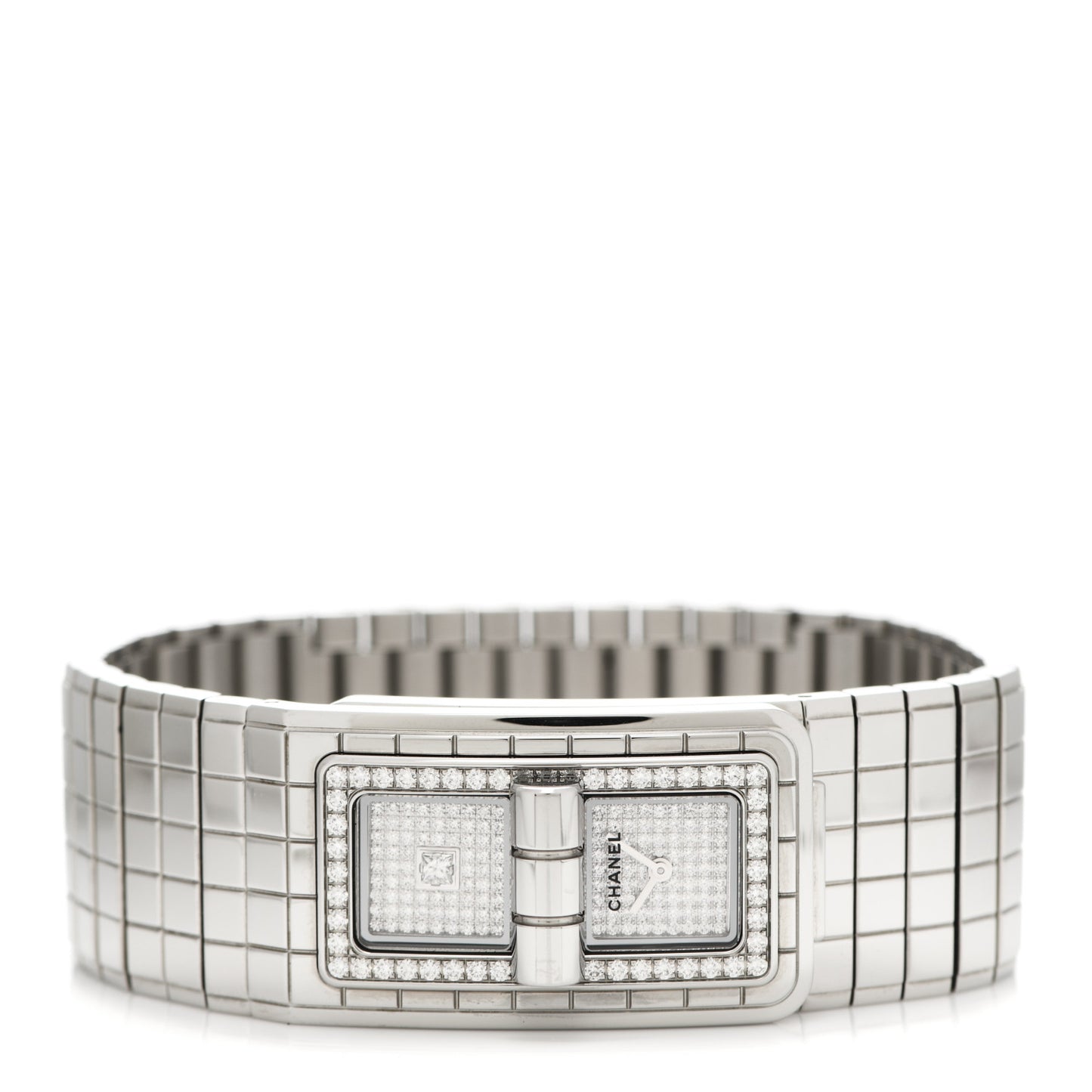 Stainless Steel Diamond Pave 21.5mm Code Coco Quartz Watch