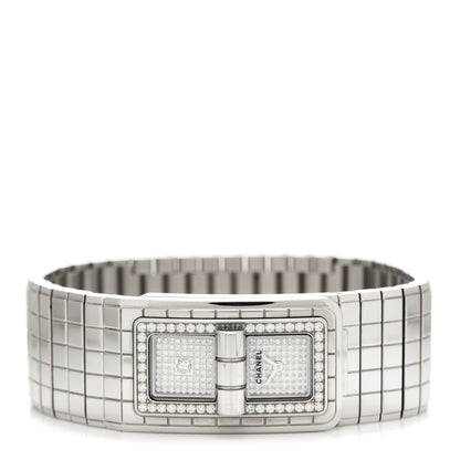 Chanel Stainless Steel Diamond Pave 21.5mm Code Coco Quartz Watch 2 of 5