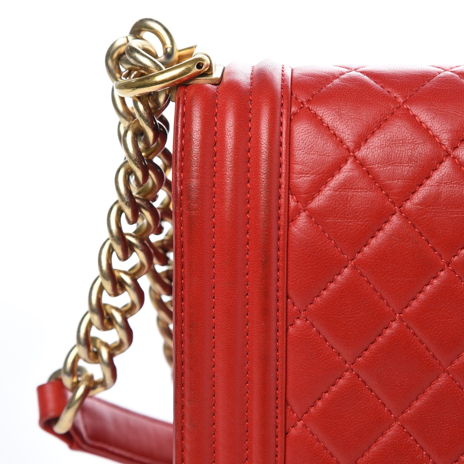 Chanel Lambskin Quilted New Medium Boy Flap Red 9 of 13